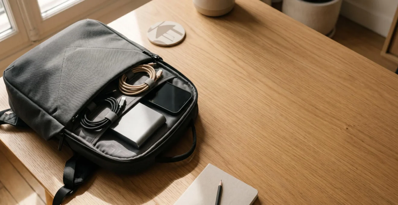 Espace de travail épuré montrant la simplification des câbles grâce à l'USB-C